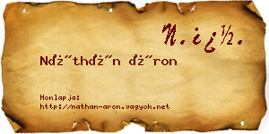 Náthán Áron névjegykártya